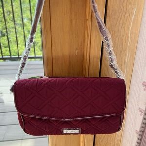 Vera Bradley NWT microfiber Chain Shoulder Bag color: Raisin